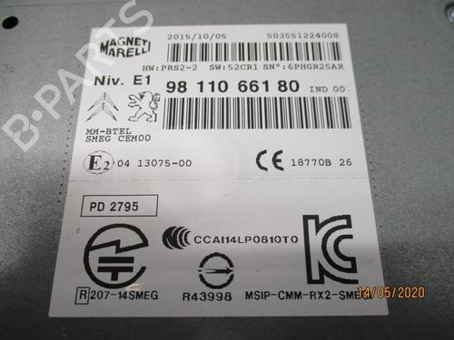 Radio PEUGEOT 208 I (CA_, CC_) 1.2 VTI 82 (82 hp) 27056190