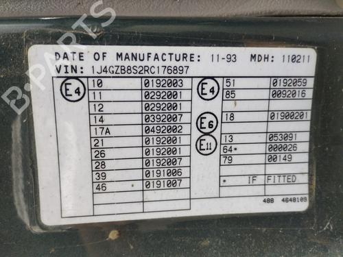 Used Parts JEEP GRAND CHEROKEE I (ZJ, ZG) 4.0 i 4x4 (ZJ) 5011497