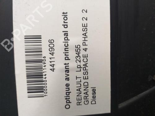 Used Right headlight Right headlight RENAULT ESPACE IV (JK0/1_) 2.0 dCi (JK01, JK02, JK1J, JK1K, JK1H) (150 hp) 27080114 27080114