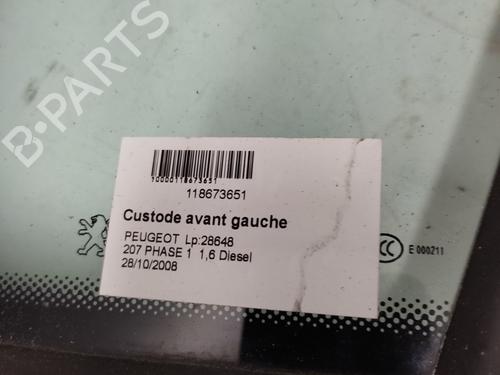 Used Front left quarter glass Front left quarter glass PEUGEOT 207 (WA_, WC_) 1.6 HDi (90 hp) 31381142 31381142
