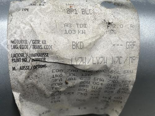 Used Parts AUDI A3 (8P1)    4562924