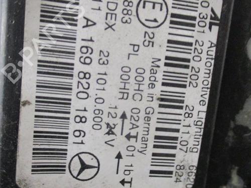 Used Right headlight Right headlight MERCEDES-BENZ B-CLASS Sports Tourer (W245) B 180 CDI (245.207) (109 hp) 27055928 27055928