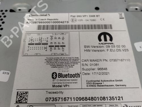 Radio FIAT DOBLO Cargo (263_) 1.6 D Multijet (263WXD1B, 263WXR1B, 263WXX1B, 263ZXD1B,... | BP31116146E6 - Image 5