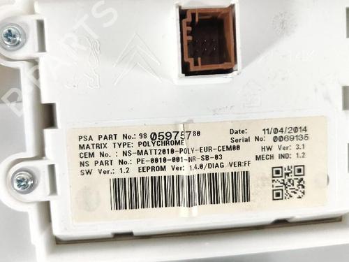 Instrument cluster PEUGEOT 208 I (CA_, CC_) 1.2 VTI 82 | BP27431748C47 