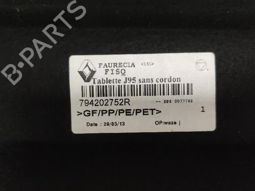 Rear parcel shelf RENAULT SCÉNIC III (JZ0/1_) 1.5 dCi | BP27496097C85