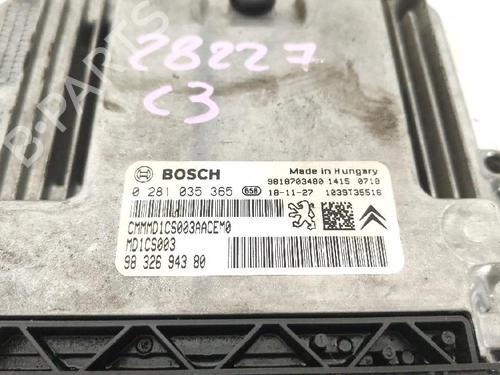 Engine control unit (ECU) CITROËN C3 / C3 ORIGIN III (SX) 1.5 BlueHDi 100 (SXYHYP, SXYHTU) | BP27429797M57 