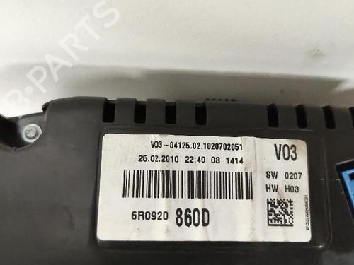 Instrument cluster VW POLO V (6R1, 6C1) 1.4 (6R1) | BP27423954C47 