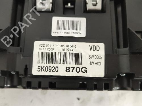 Instrument cluster VW GOLF PLUS V (5M1, 521) 2.0 TDI | BP27426144C47 