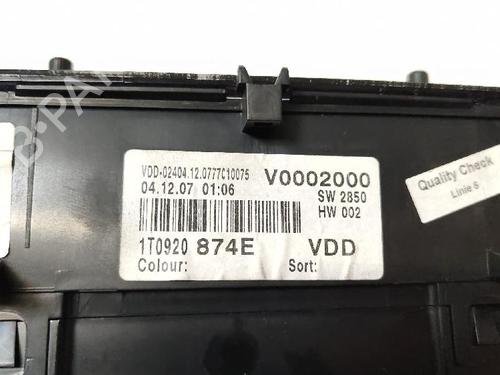 Instrument cluster VW TOURAN (1T1, 1T2) 1.4 TSI | BP30718887C47