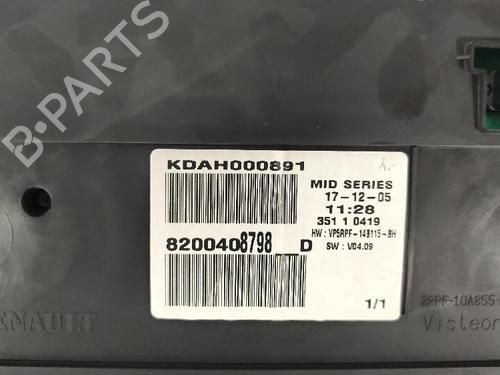 Instrument cluster RENAULT MEGANE II (BM0/1_, CM0/1_) 1.5 dCi (BM1E, CM1E) | BP27416909C47 