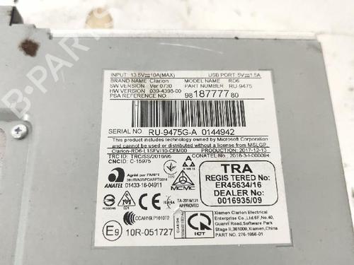 Radio CITROËN C3 / C3 ORIGIN III (SX) 1.6 BlueHDi 75 | BP27429731E6 