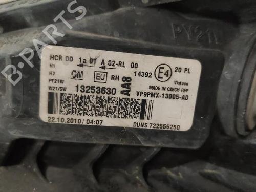 Right headlight OPEL MERIVA B MPV (S10) 1.3 CDTI (75) | BP31695131C29