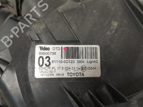 Right headlight TOYOTA YARIS (_P9_) 1.0 VVT-i (KSP90_, KSP90R) | BP30192009C29