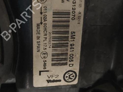 Left headlight VW GOLF PLUS V (5M1, 521) 1.6 FSI | BP27415026C28