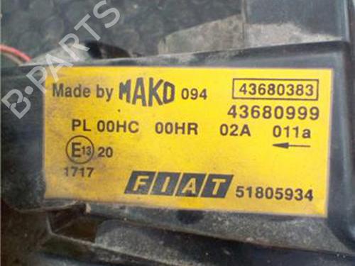 Right headlight FIAT BRAVO I (182_) 1.9 JTD 105 | BP27845218C29 