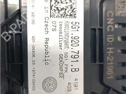 Instrument cluster VW GOLF VII (5G1, BQ1, BE1, BE2) 2.0 GTI | BP27851961C47 