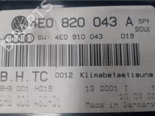 Climate control AUDI A8 D3 (4E2, 4E8) 4.0 TDI quattro | BP27848903I5 