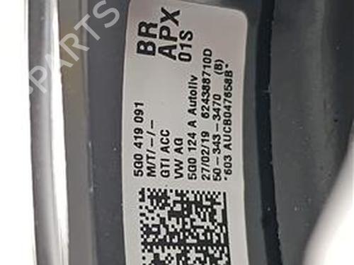 Steering wheel VW GOLF VII (5G1, BQ1, BE1, BE2) 2.0 GTI | BP27851963C49 