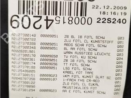 Rear left panel MERCEDES-BENZ E-CLASS (W212) E 220 CDI / BlueTEC (212.001, 212.002) | BP27850111C60 