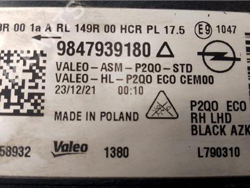 Højre forlygte OPEL MOKKA 1.2 (76) | BP38301728C29 - Image 2