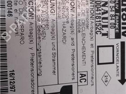 Airbag module RENAULT Megane I Kombi van (KA_) 1.9 D (KA0R) | BP27846423M53 