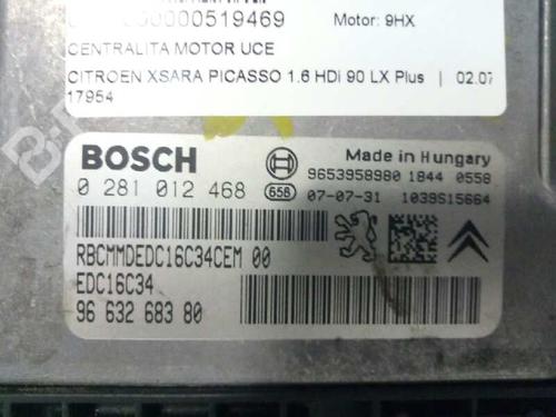 Engine control unit (ECU) CITROËN XSARA PICASSO (N68) 1.6 HDi | BP1292224M57 