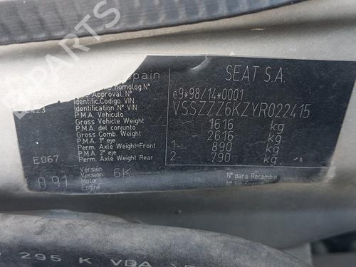 Mass air flow sensor SEAT CORDOBA (6K1, 6K2) 1.9 TDI | BP29607702M95 