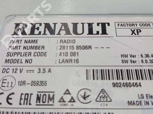 Radio RENAULT MEGANE IV Hatchback (B9A/M/N_) 1.3 TCe 115 (B9N9) | BP11021537E6 
