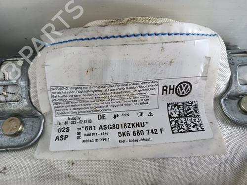 Left curtain airbag VW GOLF VI (5K1)  | BP21115331C11 
