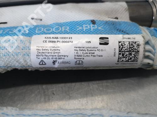 Right curtain airbag SEAT LEON (5F1) 2.0 TDI | BP8062590C12 
