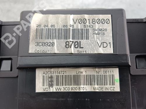Instrument cluster VW PASSAT B6 (3C2) 2.0 TDI | BP11026105C47 
