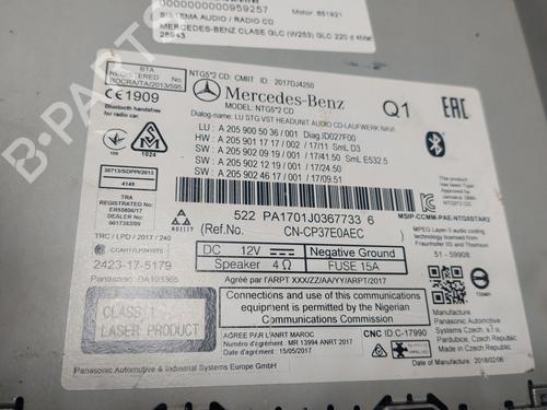 Used Radio Radio MERCEDES-BENZ GLC (X253) 220 d 4-matic (253.905, 253.903) (170 hp) 35789465 35789465