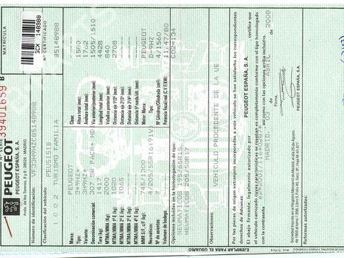 Right taillight PEUGEOT 307 Break (3E) 1.6 HDi 110 | BP24815846C35 