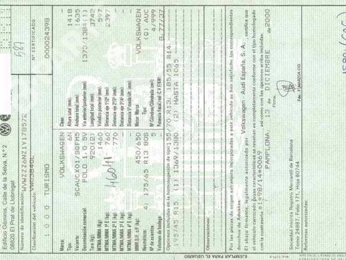 Used Parts VW POLO (6N2)  1.0  1161460