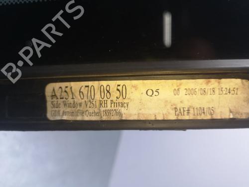 Rear right quarter glass MERCEDES-BENZ R-CLASS (W251, V251) R 350 CDI 4-matic (251.022, 251.122) | BP16779827C92 