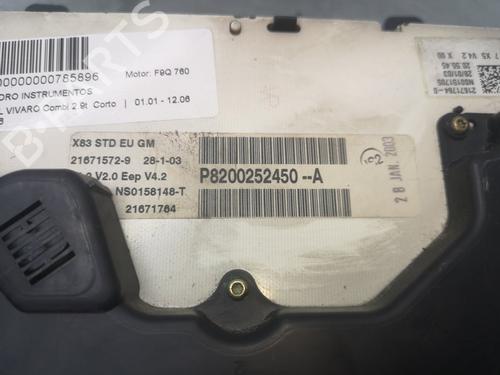 Instrument cluster OPEL VIVARO A Van (X83) 1.9 DTI (F7) | BP11344516C47