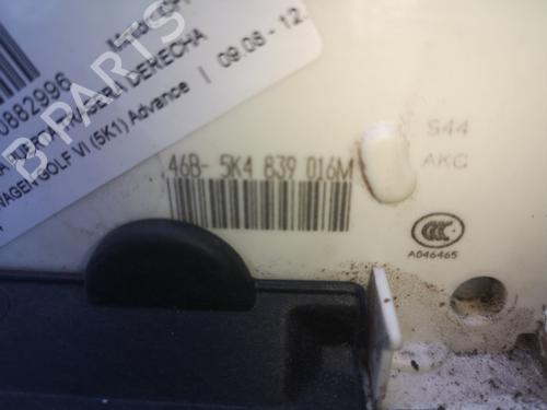 Rear right lock VW GOLF VI (5K1)  | BP21115338C99 
