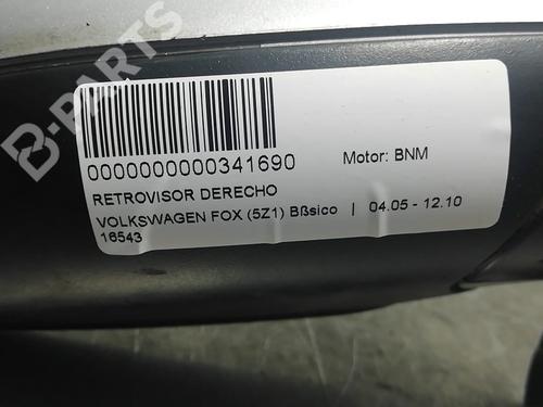 Right mirror VW FOX Hatchback (5Z1, 5Z3, 5Z4) 1.4 TDI | BP365583C27 