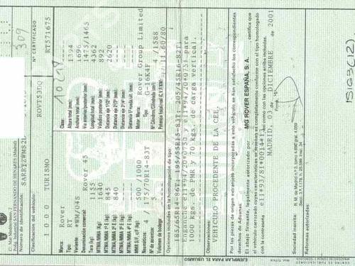 Farolim esquerdo ROVER 45 I Hatchback (RT)  | BP811139C34 