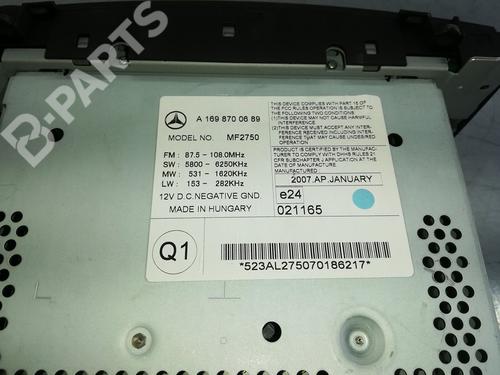 Radio MERCEDES-BENZ B-CLASS Sports Tourer (W245) B 200 CDI (245.208) | BP9501118E6 
