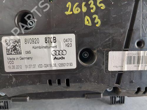 Instrument cluster AUDI A3 (8V1, 8VK) 2.0 TDI | BP29585909C47 