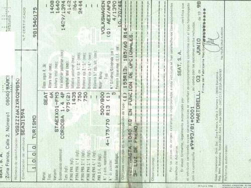 SEAT CORDOBA (6K1, 6K2) [1993-2002] 40738