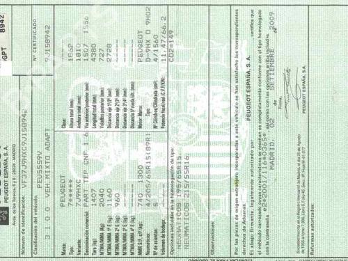 PEUGEOT PARTNER Box Body/MPV 1.6 HDi 16V (90 hp) 218296