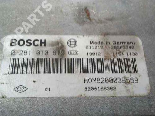 Engine control unit (ECU) RENAULT MEGANE I Coach (DA0/1_) 1.9 dCi (DA05, DA1F) | BP812162M57 