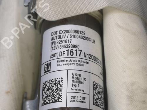 Left curtain airbag OPEL ASTRA J Sports Tourer (P10)  | BP8237565C11 