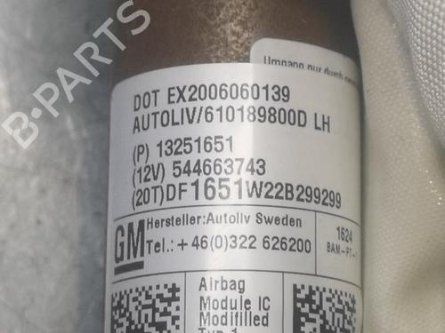 Left curtain airbag CHEVROLET CRUZE (J300) 2.0 CDI | BP8006104C11 