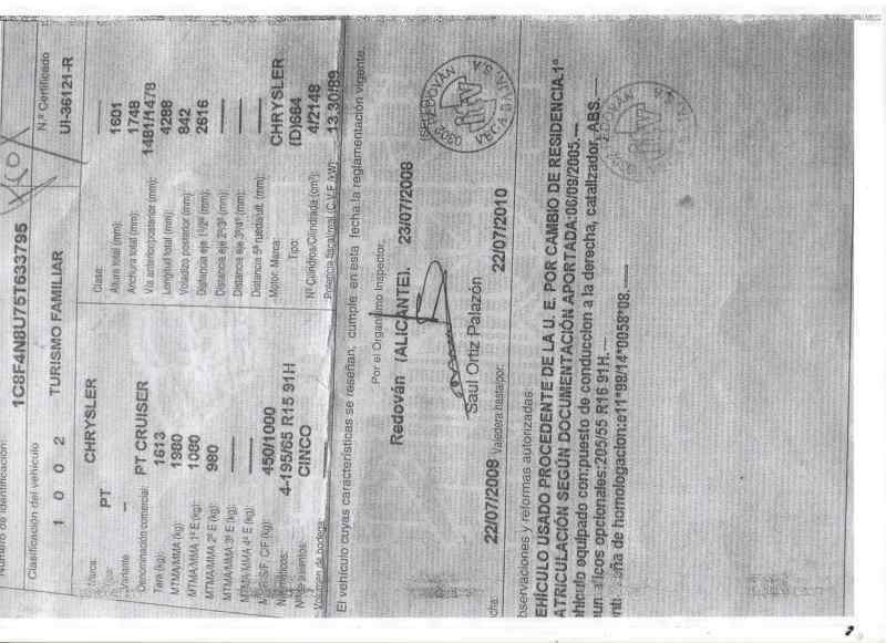 Mass air flow sensor CHRYSLER PT CRUISER (PT_) 2.2 CRD 05033109AB BParts