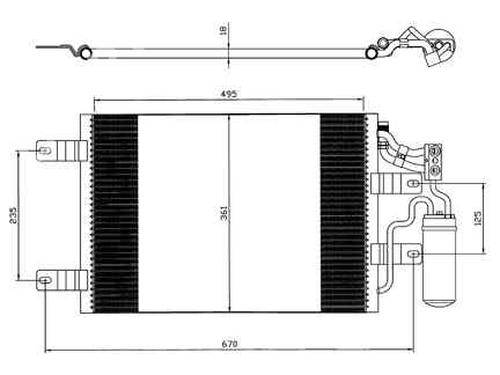 AC radiator OPEL MERIVA A MPV (X03) 1.7 CDTI (E75) | BP326635M32 