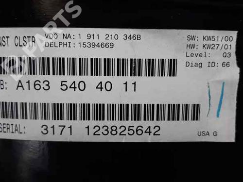 Instrument cluster MERCEDES-BENZ M-CLASS (W163) ML 400 CDI (163.128) | BP4492423C47 
