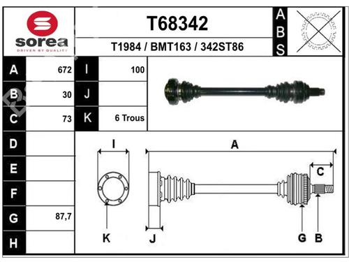 Right rear driveshaft BMW X1 (E84) sDrive 18 d | BP30440366M41 - Image 2